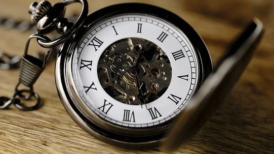 A repaired pocket watch